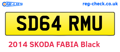 SD64RMU are the vehicle registration plates.