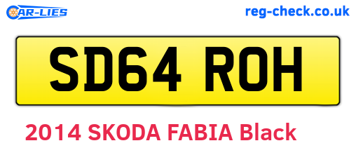 SD64ROH are the vehicle registration plates.