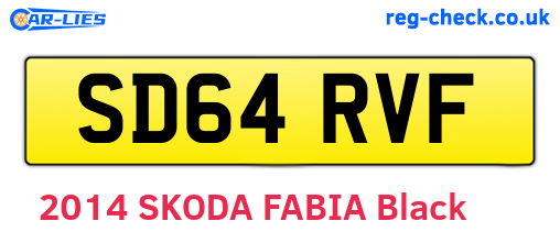 SD64RVF are the vehicle registration plates.