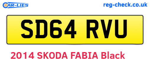 SD64RVU are the vehicle registration plates.
