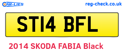 ST14BFL are the vehicle registration plates.