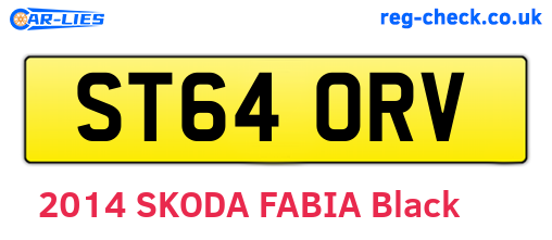 ST64ORV are the vehicle registration plates.