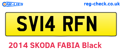 SV14RFN are the vehicle registration plates.