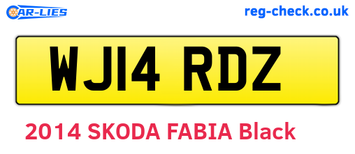 WJ14RDZ are the vehicle registration plates.