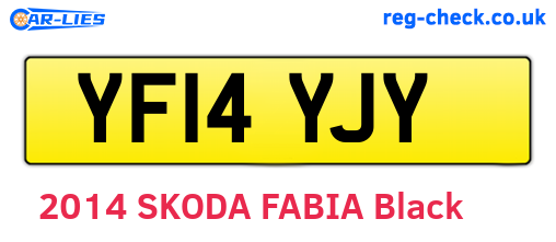 YF14YJY are the vehicle registration plates.