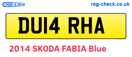 DU14RHA are the vehicle registration plates.