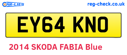 EY64KNO are the vehicle registration plates.