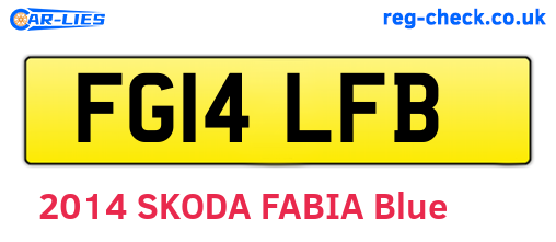 FG14LFB are the vehicle registration plates.