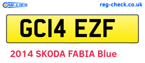 GC14EZF are the vehicle registration plates.