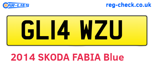 GL14WZU are the vehicle registration plates.