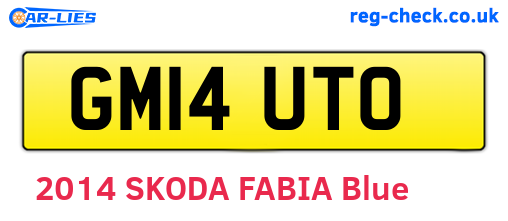 GM14UTO are the vehicle registration plates.