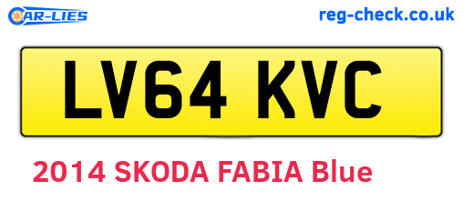 LV64KVC are the vehicle registration plates.