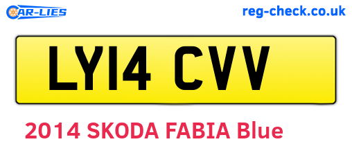LY14CVV are the vehicle registration plates.