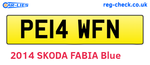PE14WFN are the vehicle registration plates.