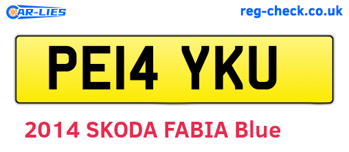 PE14YKU are the vehicle registration plates.
