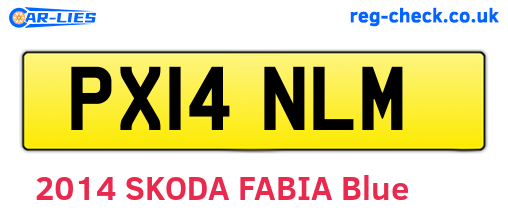 PX14NLM are the vehicle registration plates.