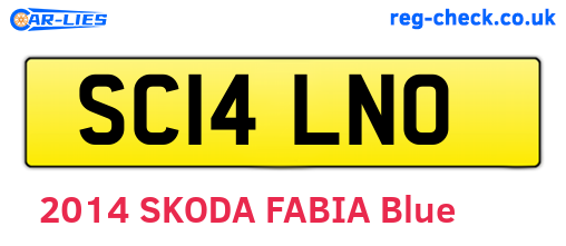 SC14LNO are the vehicle registration plates.