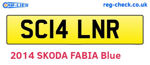 SC14LNR are the vehicle registration plates.