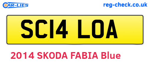 SC14LOA are the vehicle registration plates.
