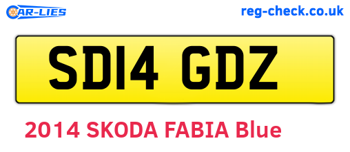 SD14GDZ are the vehicle registration plates.