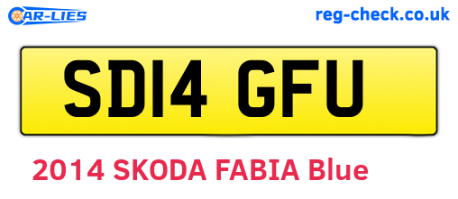 SD14GFU are the vehicle registration plates.