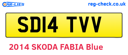 SD14TVV are the vehicle registration plates.