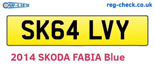 SK64LVY are the vehicle registration plates.