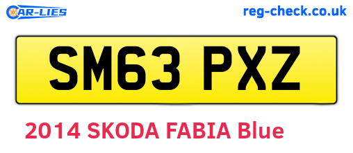 SM63PXZ are the vehicle registration plates.