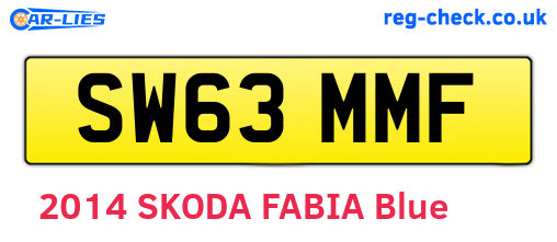SW63MMF are the vehicle registration plates.