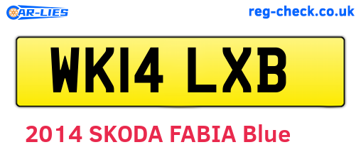 WK14LXB are the vehicle registration plates.