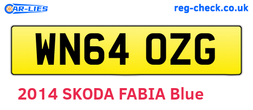 WN64OZG are the vehicle registration plates.