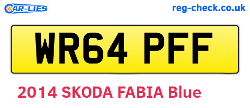 WR64PFF are the vehicle registration plates.