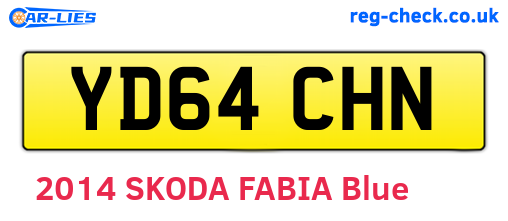 YD64CHN are the vehicle registration plates.