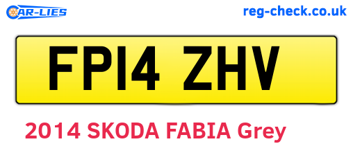 FP14ZHV are the vehicle registration plates.