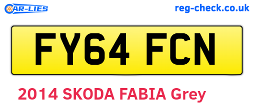 FY64FCN are the vehicle registration plates.