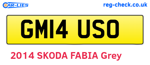 GM14USO are the vehicle registration plates.