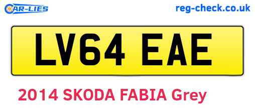 LV64EAE are the vehicle registration plates.
