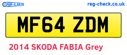 MF64ZDM are the vehicle registration plates.