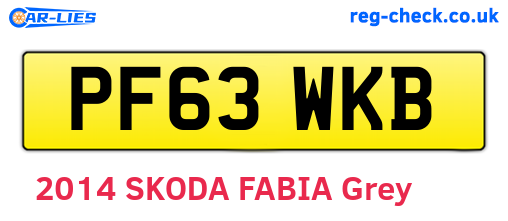 PF63WKB are the vehicle registration plates.