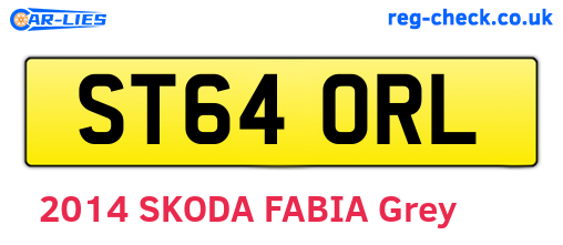 ST64ORL are the vehicle registration plates.