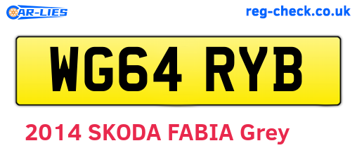 WG64RYB are the vehicle registration plates.