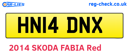 HN14DNX are the vehicle registration plates.
