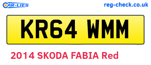 KR64WMM are the vehicle registration plates.