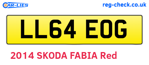 LL64EOG are the vehicle registration plates.
