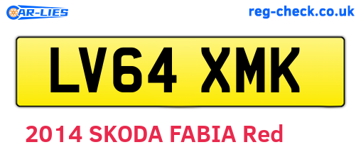 LV64XMK are the vehicle registration plates.