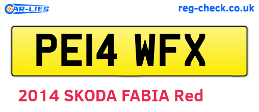 PE14WFX are the vehicle registration plates.