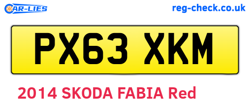 PX63XKM are the vehicle registration plates.