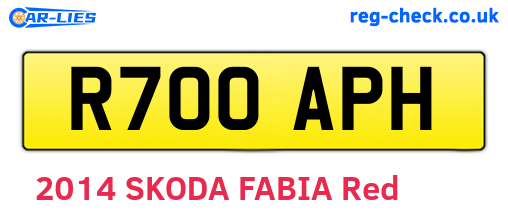 R700APH are the vehicle registration plates.