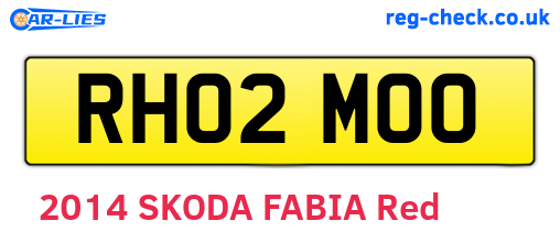 RH02MOO are the vehicle registration plates.