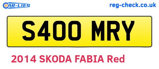 S400MRY are the vehicle registration plates.